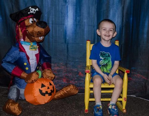 Customer photo review of Kate Halloween Forest Backdrop for Photography