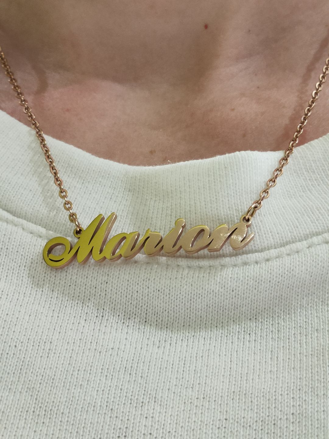 Customer photo review of Collier Prénom Style Classique