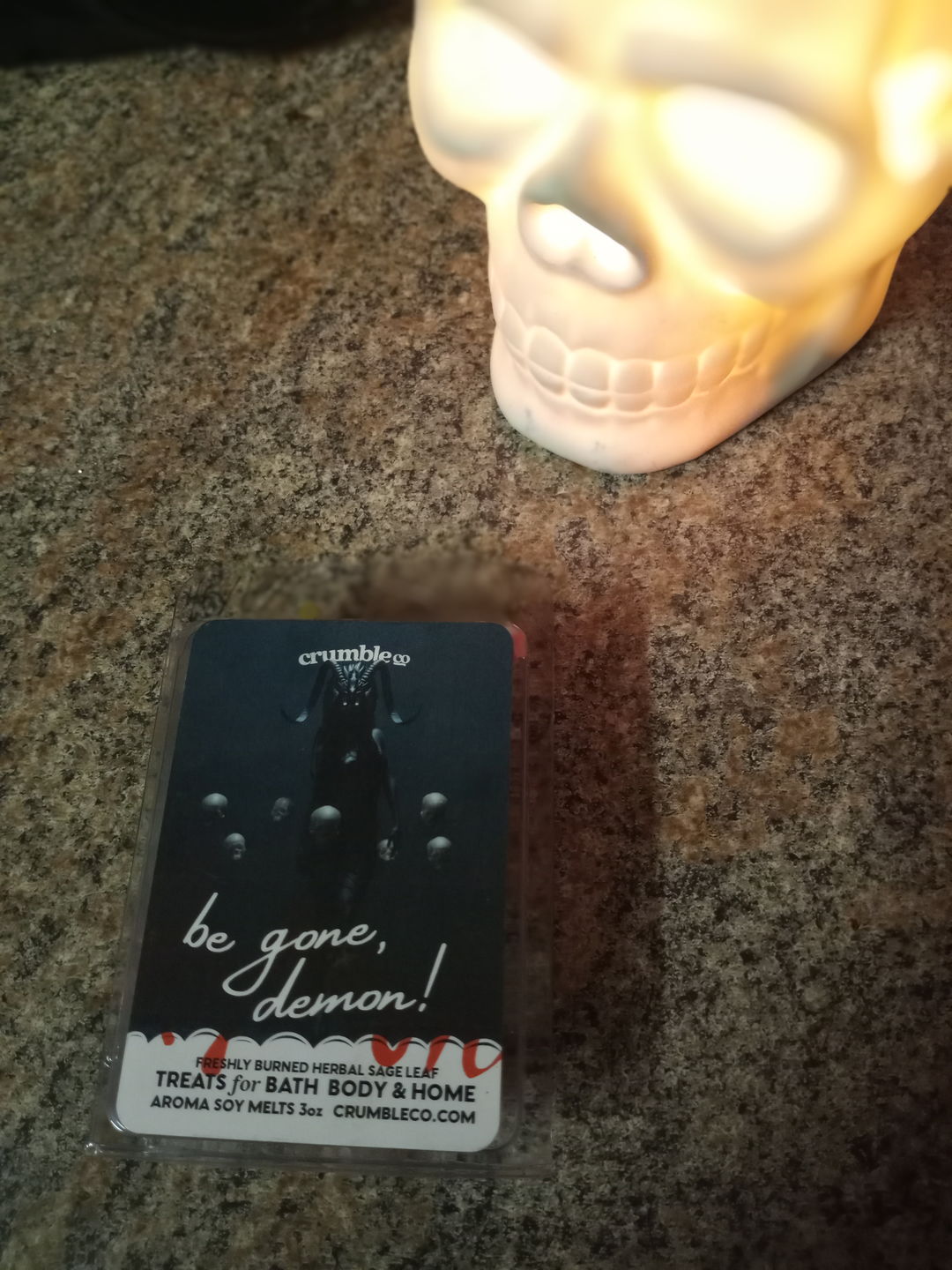 Customer photo review of Be Gone Demon Wax Melt