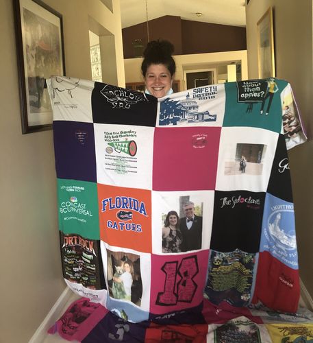 T-shirt quilt featuring florida gators by Sharon from FL