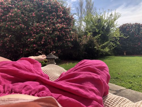 Customer photo review of Plus Size - Summer Solid 100% Linen Harem Pants