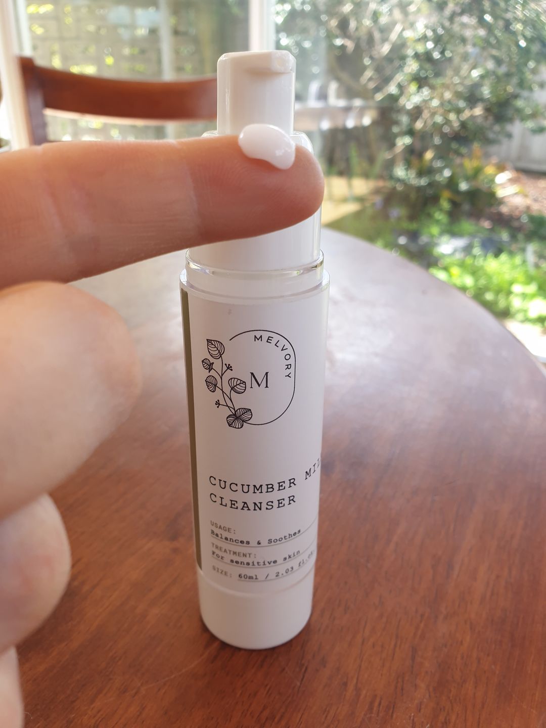 Customer photo review of Cucumber Milk Cleanser