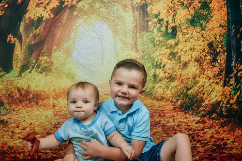 Customer photo review of Kate Fall Backdrop Forest Road for New TEST