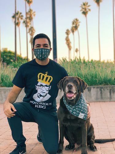 Customer photo review of Matching Bandana & Facemask Bundle