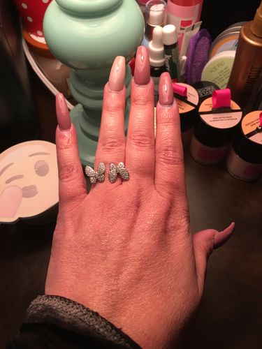 Customer photo review of Double butterfly ring