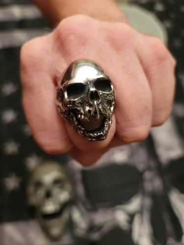 Customer photo review of SKULL RIDER RING