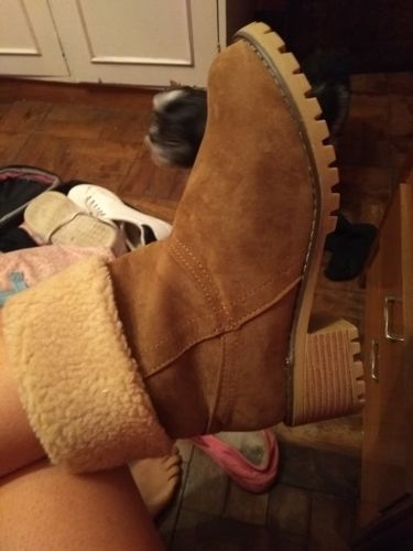 Customer photo review of Winter Fur Warm Womens Snow Boots