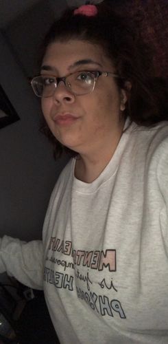 Customer photo review of Mental Health Is Just As Important As Physical Health -- Sweatshirt
