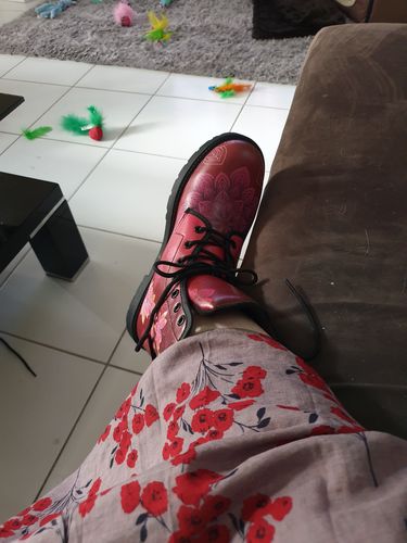 Customer photo review of Lotus Flower Handcrafted Boots
