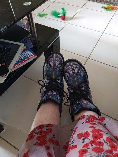 Customer photo review of Purple Tree Of Life Handcrafted Boots