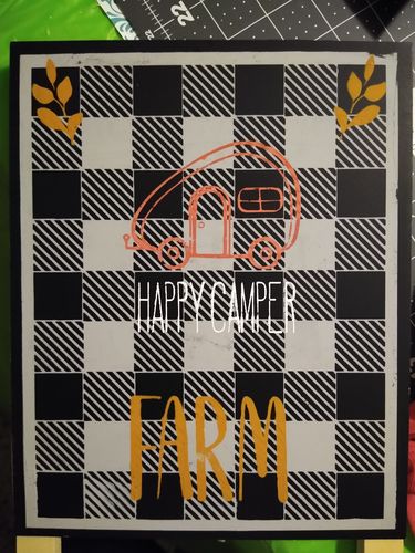 Customer photo review of Mesh Stencil - Adventure - 8.5x11