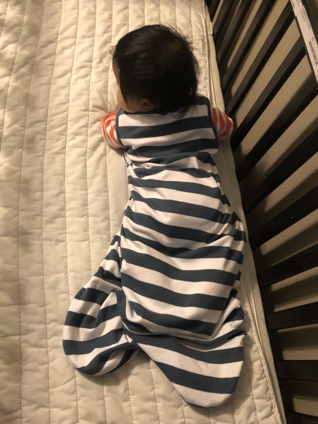 Customer photo review of Ecolino® Organic Cotton Classic Baby Sleep Bag or Sack, Deep Blue