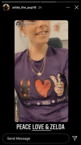 Customer photo review of Peace Love Dog - Personalized Custom Premium T-Shirt
