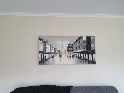 Customer photo review of Romance in France - Hand Painted heavy texture knife palette Art - No FA166