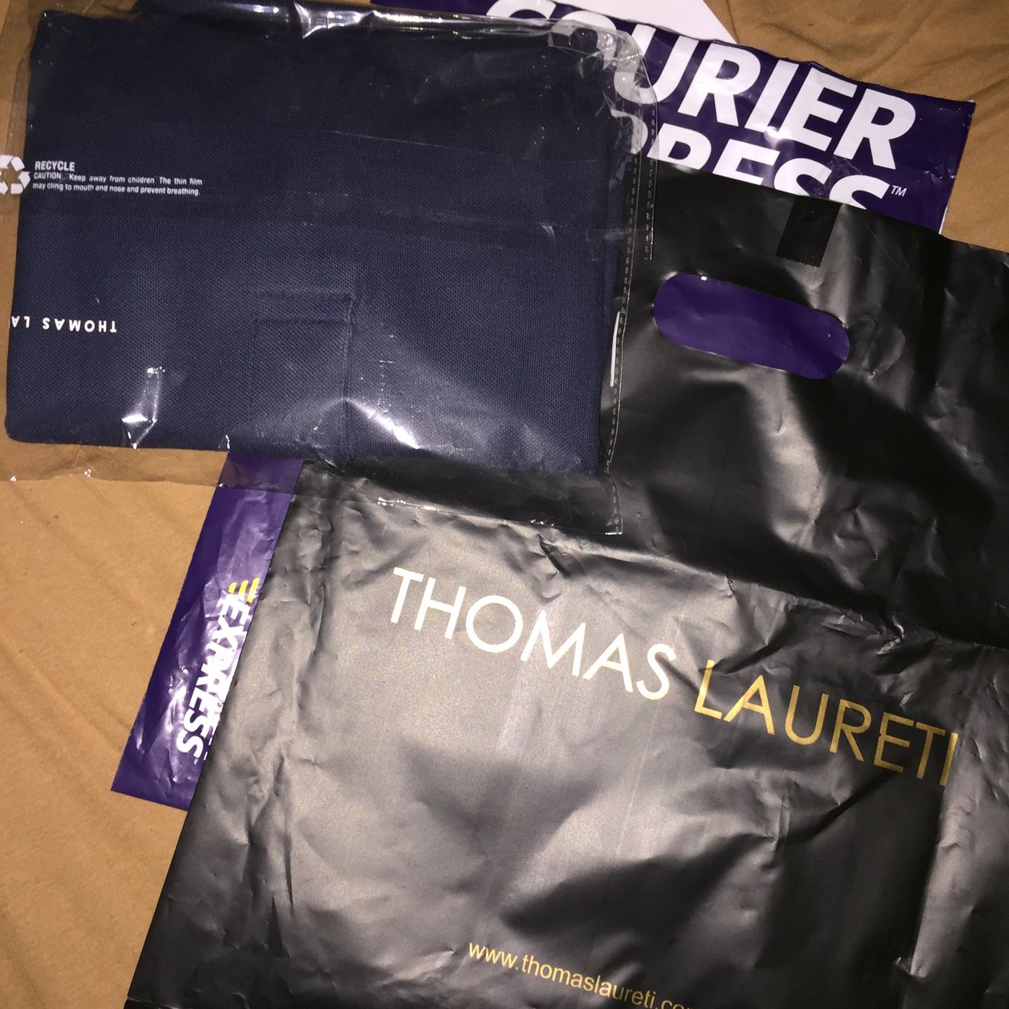 Customer photo review of Men's Thomas Laureti Navy Blue Polo Shirt
