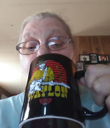 Customer photo review of Waylon Jennings Telecaster Coffee Mug