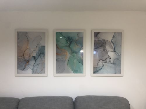 Customer photo review of Abstract Watercolor Canvas Prints