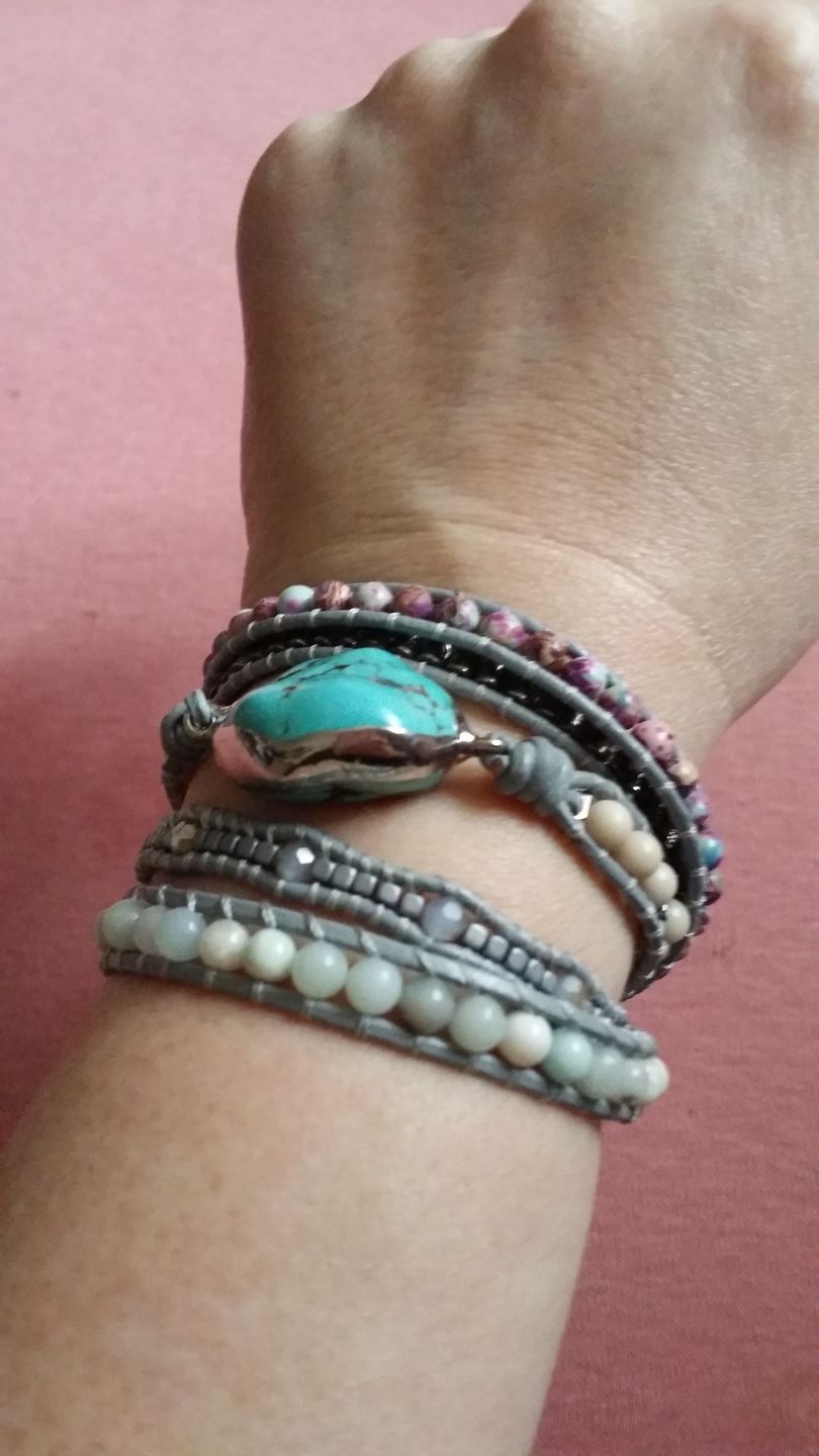 Customer photo review of OPTIMISMUS Wickelarmband Türkis