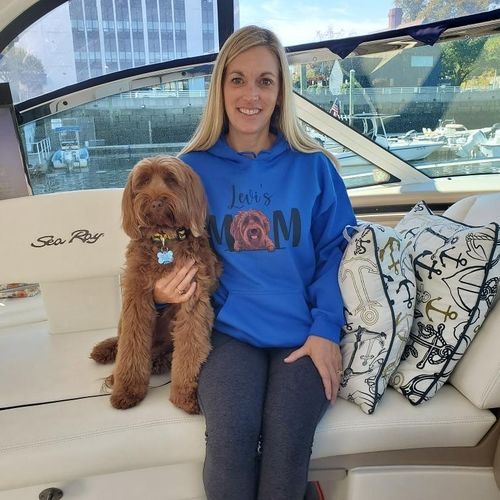 Customer photo review of Dog Mom/Dad - Personalized Custom Unisex Hoodie