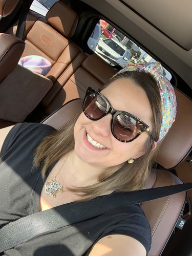 Customer photo review of *PRE-ORDER* METALLIC CONFETTI SHIMMER YARN HEADBAND