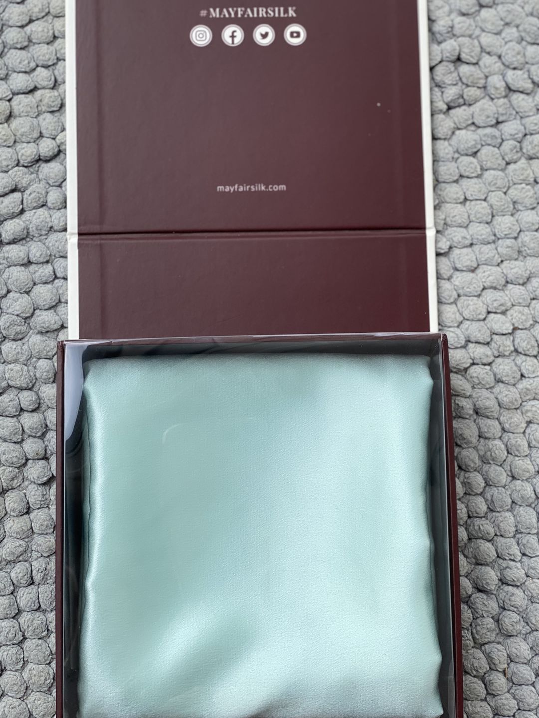 Customer photo review of Teal Breeze Pure Silk Pillowcase