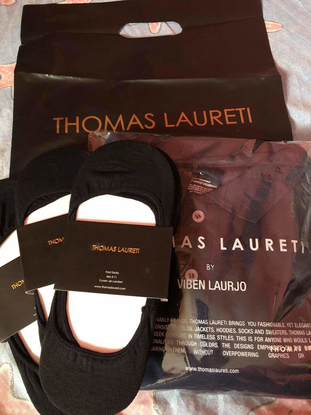 Customer photo review of Men's Thomas Laureti Black Polo Shirt