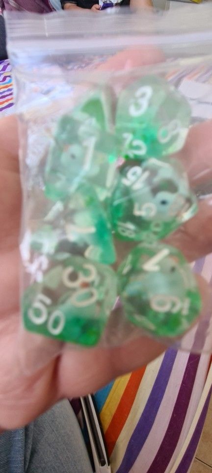 Customer photo review of Transparent Ducky - Dice Set