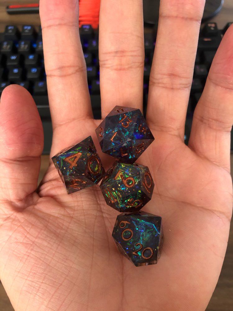 Customer photo review of Supernova Remnant - Dice Set