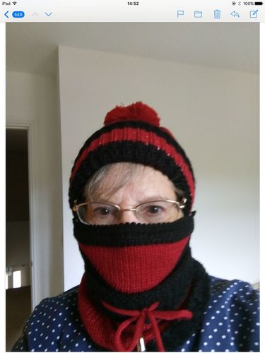 Customer photo review of 3-in-1 Beanie Sjaal Masker Set