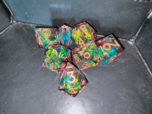 Customer photo review of Supernova Remnant - Dice Set