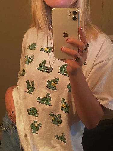 Customer photo review of Vintage Turtles Lovemaking T Shirt Size Large