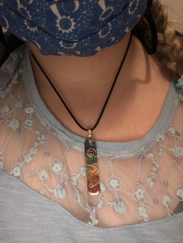 Kundenbewertung mit Foto zu 7 Chakra Orgonit - Halskette