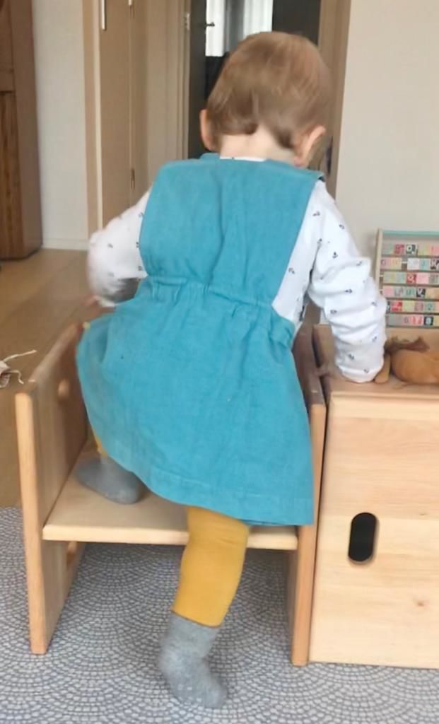 Customer photo review of Mountain Blue Pinafore Dress