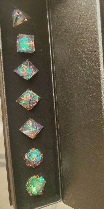 Customer photo review of Supernova Remnant - Dice Set