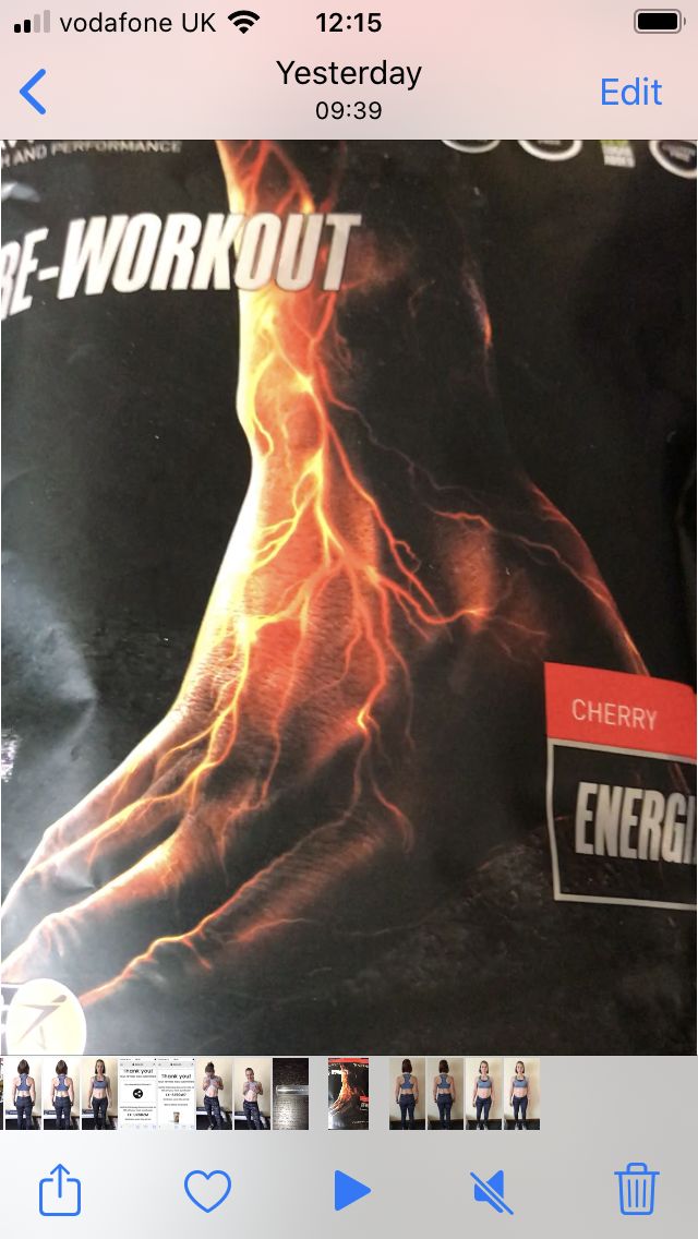 Customer photo review of Pre Workout Energize Cherry 240g