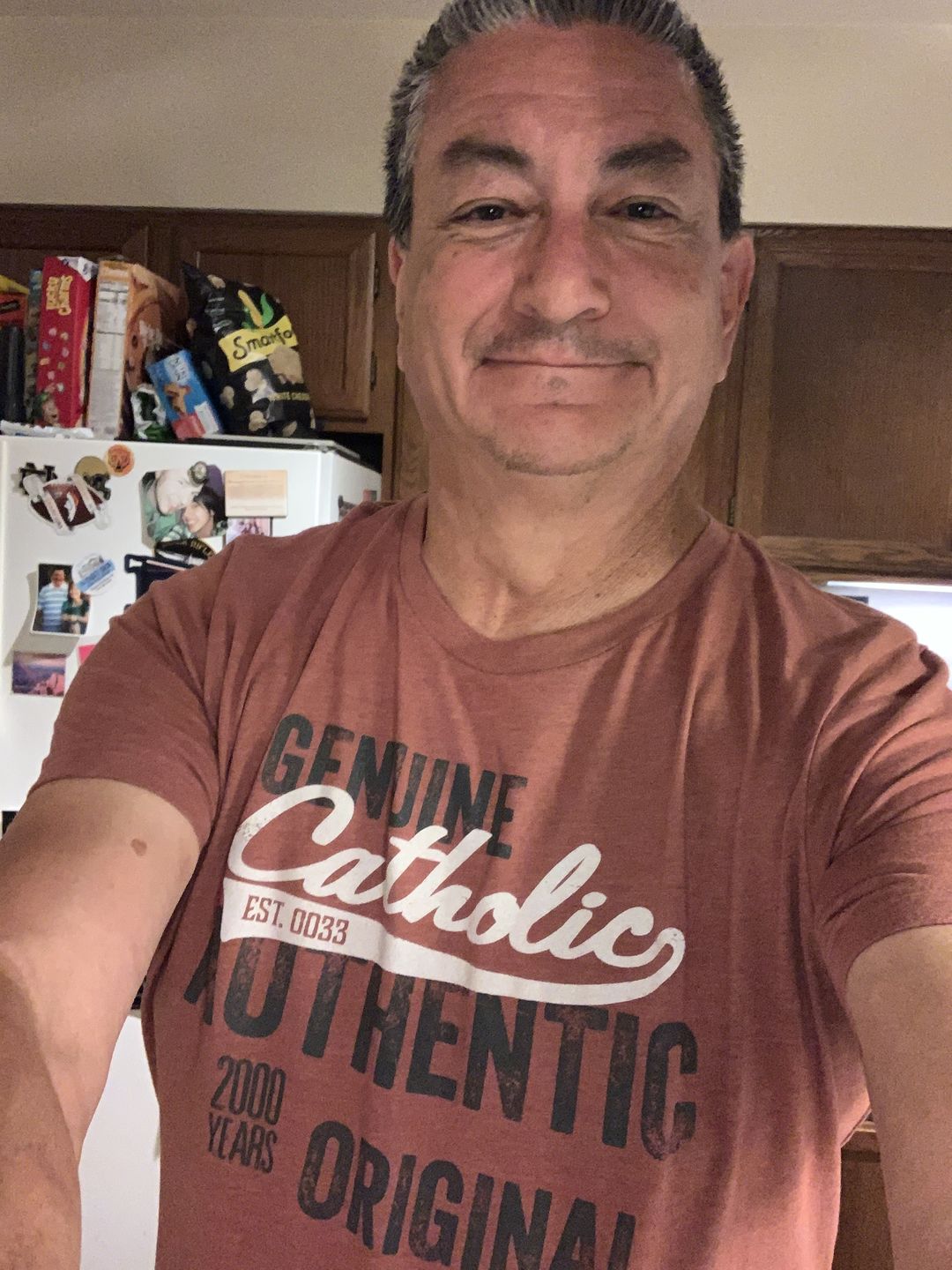 Customer photo review of Catholic Swoosh- Genuine, Authentic, Original Premium Tee