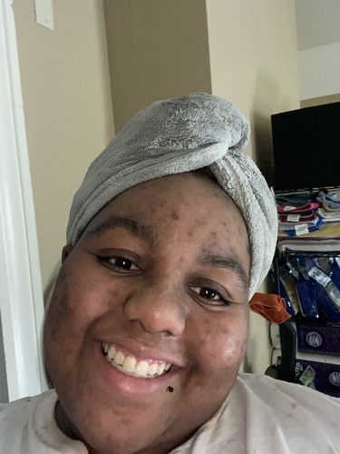 Customer photo review of Microfiber Turban Locs Towel (2 Colors)