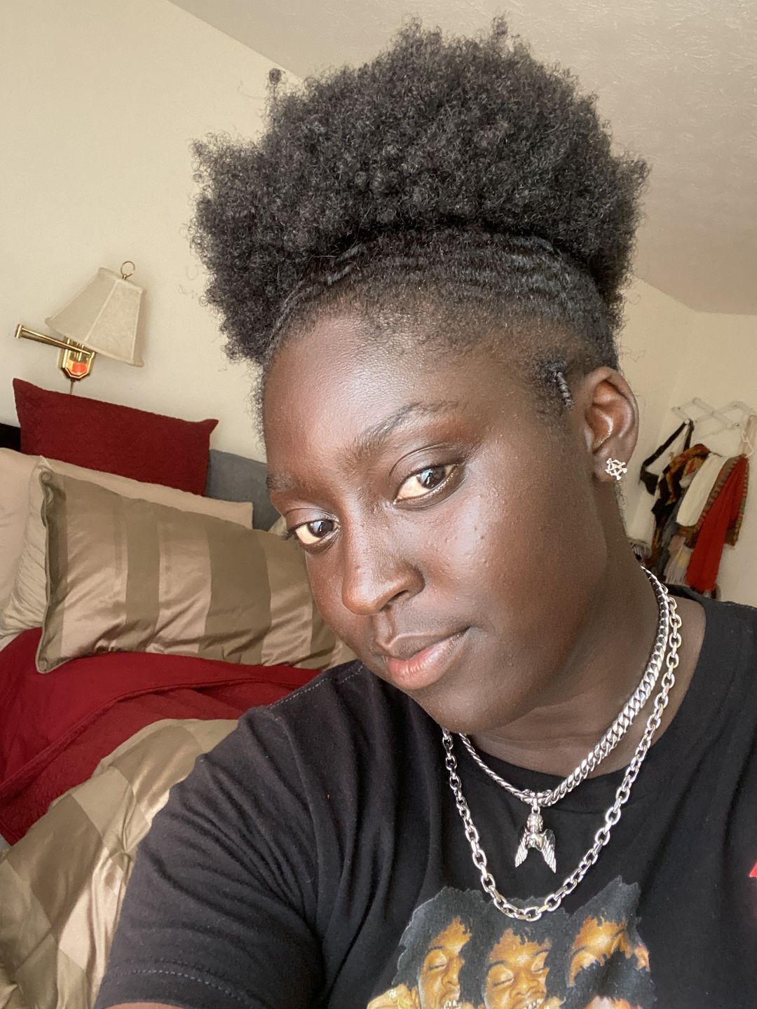 Customer photo review of ANARCHY BONE EARRINGS (STUD)