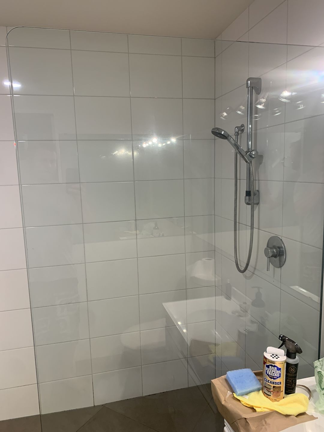 Customer photo review of Shower Cleaning & Protection Kit