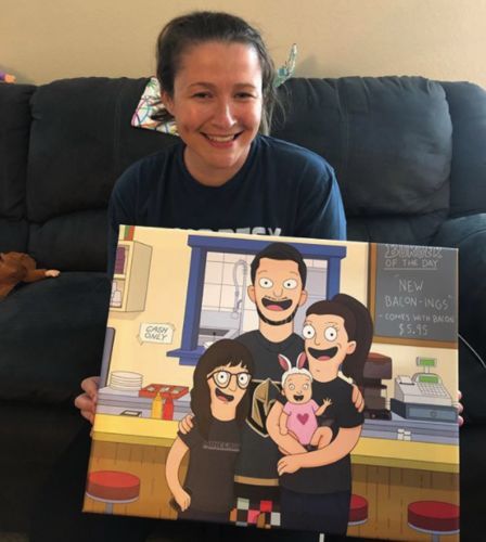 Customer photo review of Personalized Bob’s Burgers Custom Portrait
