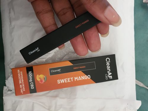 Customer photo review of 100 mg CBD Disposable Vape ~ CleanAF PUFF in 9 Flavors