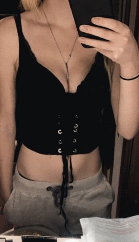 Customer photo review of Goth Corset Top