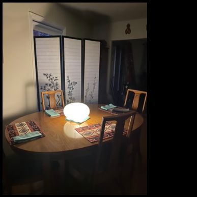 Customer photo review of Saturn Fine Line Warm White LED Table Top Lantern Lamp Light KIT w/ Remote, Omni360 Battery Powered