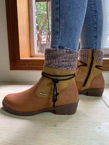 Customer photo review of Womens Zip Winter Ankle Boots