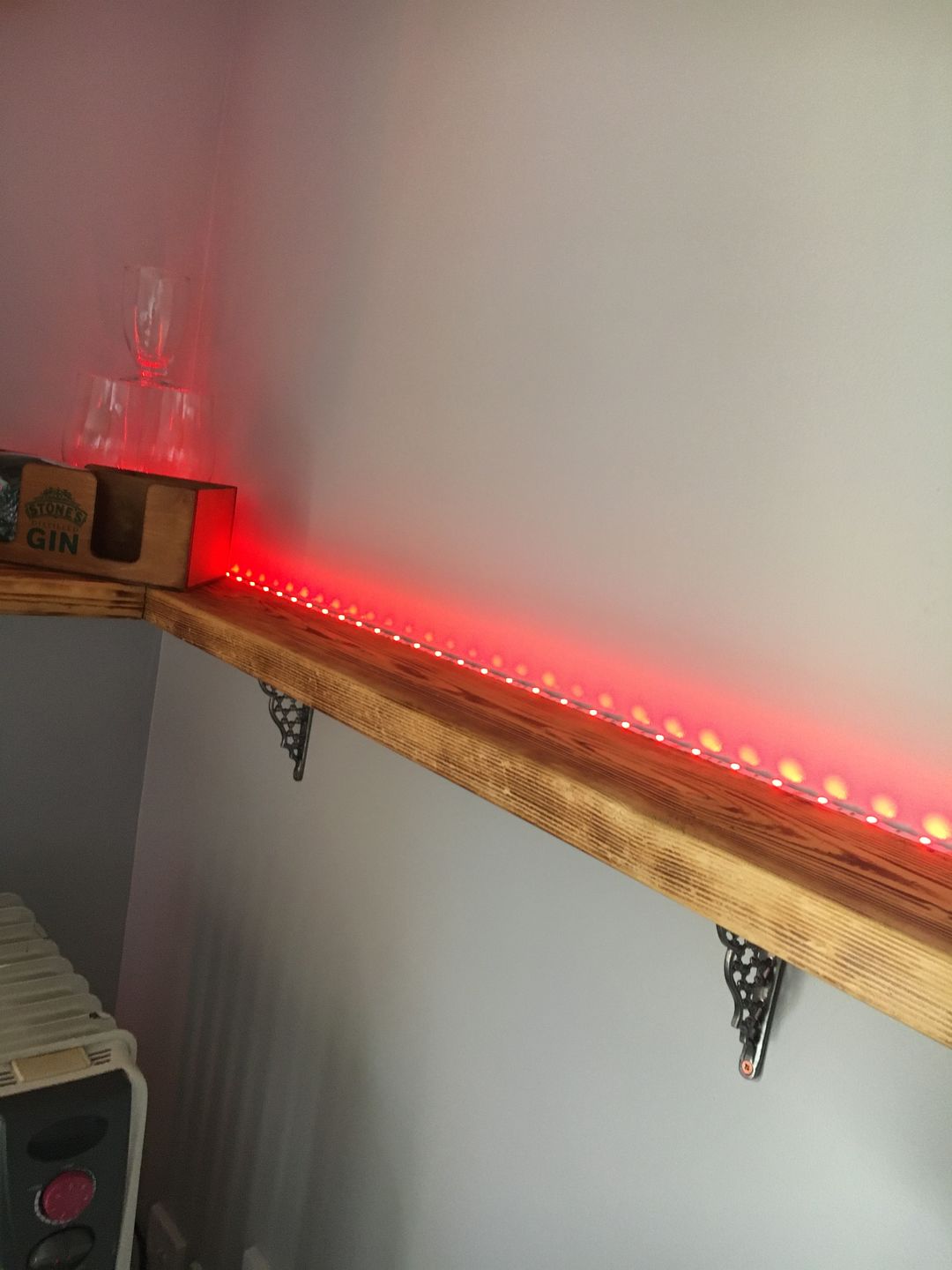 Customer photo review of 6 x 5 Inch Honeycomb Cast Iron Shelf Bracket