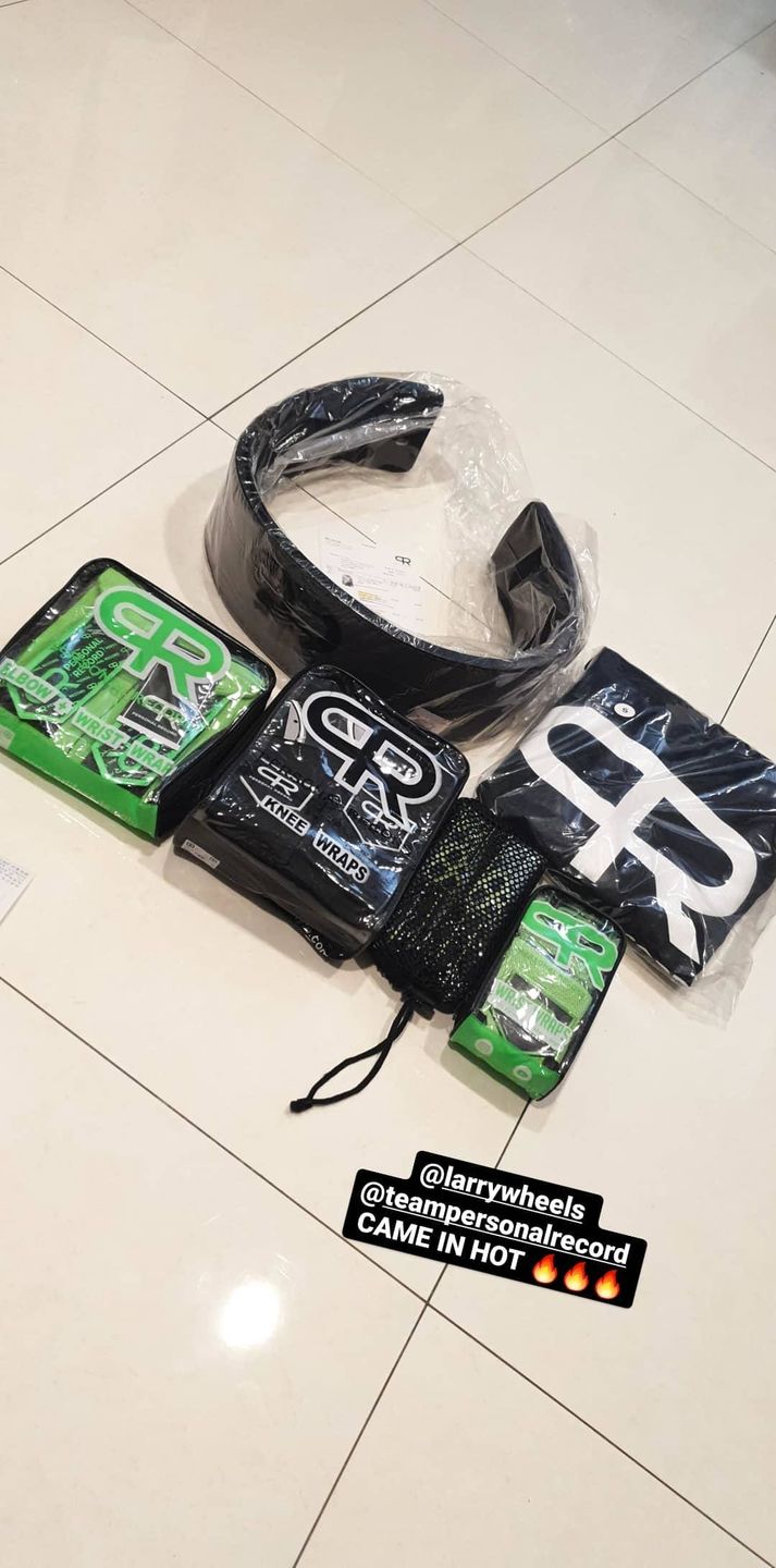 Customer photo review of Personal Record Heavy Duty Premium Knee Wraps PR906 - Black