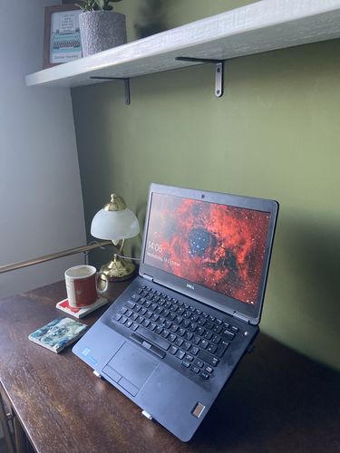 Customer photo review of Laptop Stand | Aluminium, Portable & Foldable