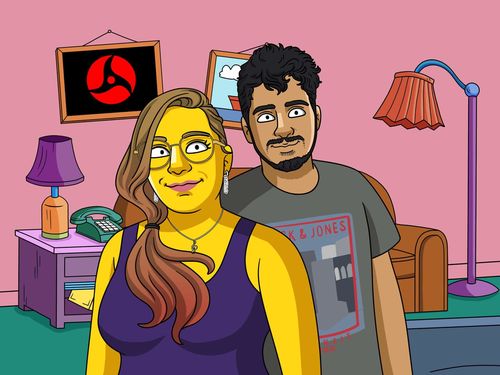 Customer photo review of Le Portrait Simpson Personnalisé Digital