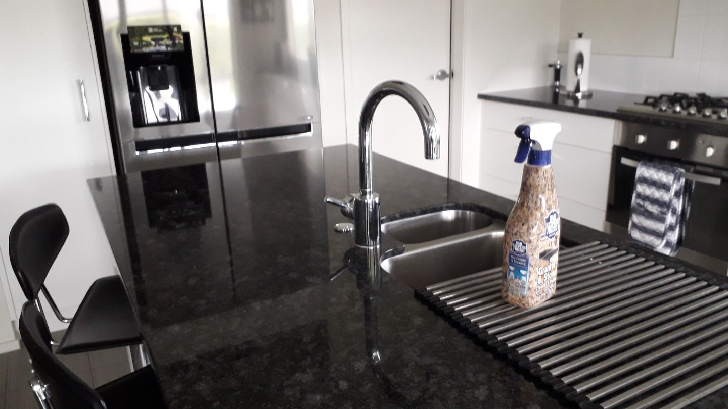 Customer photo review of Bar Keepers Friend Granite & Stone Cleaner & Polish