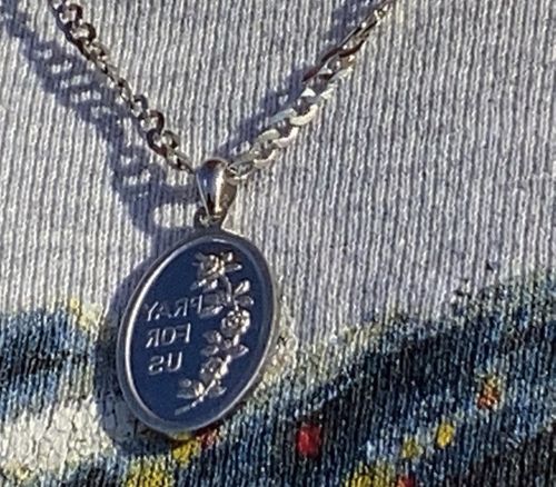 Customer photo review of pray for us pendant + necklace